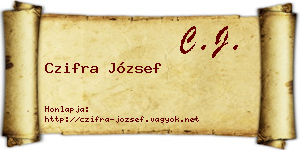 Czifra József névjegykártya