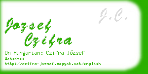 jozsef czifra business card