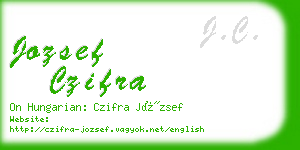 jozsef czifra business card